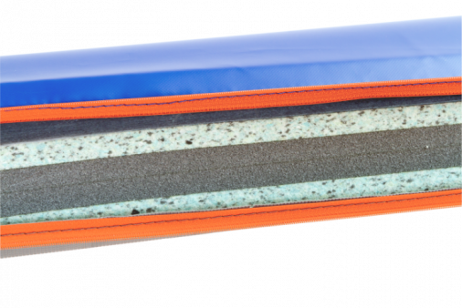 Тренировочный мат 150 см, соединяемый, с многослойным наполнением